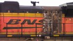 BNSF logo burnt